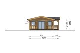 B-Ware: Casa de madeira pré-fabricada DONNA S (Isolamento térmico PLUS, 44+44 mm), 63 m² com terraço de 11.5 m² specification 2