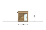 Sauna de madeira FREJA com terraço coberto (tronco maciço) – 4,5×2,5 m, 9,15 m² specification 3