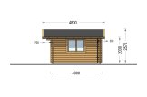 Abrigo de jardim em madeira DREUX (34 mm), 5x4 m, 18 m² specification 5
