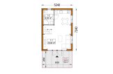 Casa de madeira para habitação ALINA RV (Isolamento térmico PLUS, 44 mm + revestimento), 46 m² specification 1