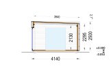 Casa de madeira para jardim PREMIUM (Isolamento térmico, 34 mm + revestimento), 7x4 m, 28 m² specification 6