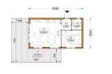 Casa de madeira para habitação MILANA RV (Isolamento térmico PLUS, 44 mm + revestimento), 41 m² specification 2