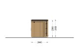 Sauna de madeira OKO 1 (madera queimada) – 2,3×2,3 m, 4,1 m² specification 4