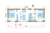 Casa de madeira para habitação ADALINE RV (Isolamento térmico PLUS, 44 mm + revestimento), 42 m² specification 1