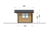 Abrigo de jardim em madeira WISSOUS (44 mm), 4x3 m, 12 m² specification 5
