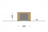 Garagem de madeira pré-fabricada para 1 carro SILVIA F (34 mm + revestimento), 4x6 m, 24 m² specification 2