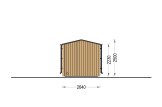 Sauna de madeira SERENE 1 com alpendre (madera queimada + pinho natural) – 3,3×2,5 m, 6,25 m² specification 5