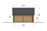 Garagem de madeira pré-fabricada para 1 carro MISSISSIPPI (44 mm), 5x6 m, 30 m² specification 3