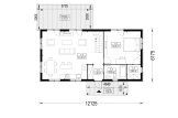 Casa pré-fabricada para habitação VERA PV (Isolamento térmico PLUS, 44 mm + revestimento), 127 m² specification 1