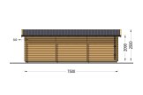 Garagem de madeira pré-fabricada para 1 carro CLASSIC (44 mm), 4x7.5 m, 30 m² specification 5