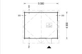 Abrigo de jardim em madeira DREUX S (34 mm), 5x4 m, 20 m² specification 1