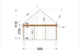Casa de madeira pré-fabricada LIVINGTON S (Isolamento térmico, 44+44 mm), 50 m² specification 7