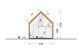 Casa de madeira pré-fabricada ALINA (Isolamento térmico, 34 mm + revestimento), 46 m² specification 7