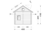 Casa de madeira para jardim AVIGNON S (Isolamento térmico PLUS, 44+44 mm), 20 m² com mezanino de 16 m² specification 5
