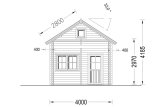 Casa de madeira para jardim AVIGNON S (Isolamento térmico PLUS, 44+44 mm), 20 m² com mezanino de 16 m² specification 3