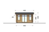 Abrigo de jardim em madeira POOLHOUSE (44 mm), 4x3 m, 12 m² specification 2
