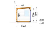 Abrigo de jardim em madeira PREMIUM S (Isolamento térmico PLUS, 34 mm + revestimento), 4.1x2.4 m, 10 m² specification 6