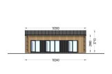 Casa de madeira pré-fabricada SELENE RV (Isolamento térmico PLUS, 44 mm + revestimento), 54 m² specification 2
