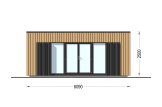 Abrigo de jardim em madeira PREMIUM (34 mm + revestimento), 5.95x3 m, 16 m² specification 2