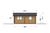 Garagem de madeira pré-fabricada para 2 carros CLASSIC DUO (44 mm), 6x6 m, 36 m² specification 3
