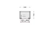 Sauna de madeira OKO 2 (ThermoWood) – 2,3×1,6 m, 2,7 m² specification 1