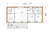 Casa pré-fabricada para habitação BELLA 3 PV (Isolamento térmico PLUS, 44 mm + revestimento), 75 m² specification 1