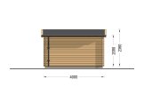 Abrigo de jardim em madeira LILLE F com telhado plano (44 mm), 4x3 m, 12 m² specification 4