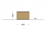 Garagem de madeira pré-fabricada para 1 carro SILVIA F (34 mm + revestimento), 4x6 m, 24 m² specification 4