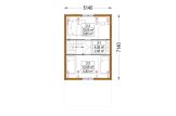 Casa de madeira pré-fabricada ALINA (Isolamento térmico, 34 mm + revestimento), 46 m² specification 2