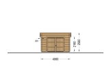 Garagem de madeira pré-fabricada para 1 carro MODERN (34 mm), 4x6 m, 21 m² specification 2