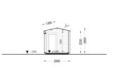 Sauna de madeira SERENE 3 com vestiário e alpendre (pinho natural) – 5,3×2,5 m, 10,65 m² specification 6