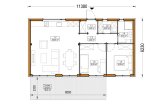 Casa pré-fabricada para habitação BELLA 2 PV (Isolamento térmico PLUS, 44 mm + revestimento), 60 m² specification 1