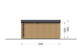 Sauna de madeira SERENE 3 com vestiário e alpendre (madera queimada + pinho natural) – 5,3×2,5 m, 10,65 m² specification 3