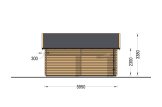 Garagem de madeira pré-fabricada para 2 carros TWIN DUO (44 mm), 6x6 m, 36 m² specification 4