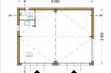 Casa de madeira pré-fabricada MARINA Modern (44 mm + revestimento), 8x6 m, 48 m² specification 1