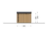 Sauna de madeira SERENE 1 com alpendre (ThermoWood) – 3,3×2,5 m, 6,25 m² specification 4