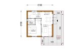 Casa de madeira para habitação SELIA RV (Isolamento térmico PLUS, 44 mm + revestimento), 44 m² specification 1