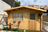 Abrigo de jardim em madeira DREUX (44 mm), 4x3 m, 12 m² customer 2