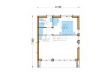 Casa de madeira para habitação KAYA 4L RV (Isolamento térmico PLUS, 44 mm + revestimento), 50 m² specification 2