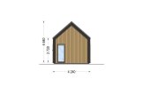 Casa de madeira para habitação ADALINE RV (Isolamento térmico PLUS, 44 mm + revestimento), 42 m² specification 5