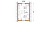 Casa pré-fabricada para habitação KARINA PV (Isolamento térmico PLUS, 44 mm + revestimento), 46 m² specification 2