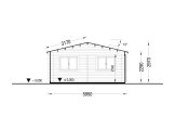 Garagem de madeira pré-fabricada para 3 carros TRIO (44 mm), 9x6 m, 54 m² specification 6