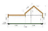 Casa de madeira para habitação MIRABEL RV (Isolamento térmico PLUS, 44 mm + revestimento), 70 m² specification 7
