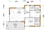 Casa pré-fabricada para habitação MALLY PV (Isolamento térmico PLUS, 44 mm + revestimento), 70 m² specification 1