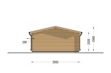 Abrigo de jardim em madeira LILLE (44 mm), 5x5 m, 25 m² specification 4