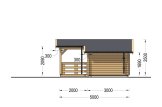 Casa de madeira para jardim ISLA (34 mm), 6x5 m, 18 m² com terraço de 7 m² specification 5