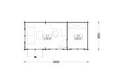Casa de madeira para jardim ELEONORA (44 mm), 6.6x3 m, 20 m² specification 1