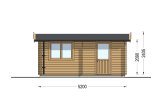 Garagem de madeira pré-fabricada para 1 carro CLASSIC (34 mm), 3.2x5.2, 16 m² specification 3
