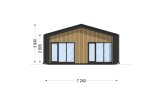Casa de madeira para habitação ROBERTA RV (Isolamento térmico PLUS, 44 mm + revestimento), 95 m² specification 3