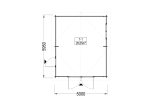 Garagem de madeira pré-fabricada para 1 carro CLASSIC S (44 mm), 5x6 m, 30 m² specification 1